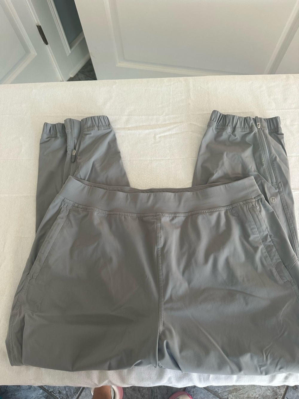 lululemon athletica Gray Zip Hem Track Pants